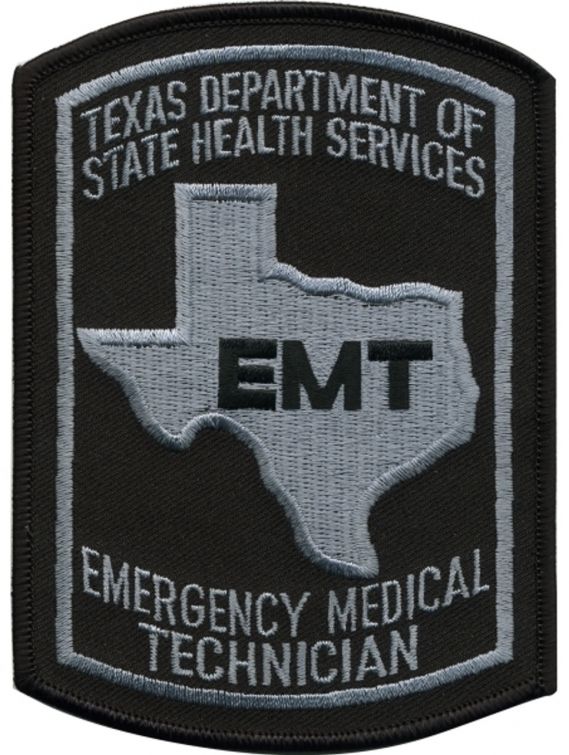 TEXAS EMERGENCY MEDICAL TECHNICIAN SUBDUED SHOULDER PATCH - SEW ON.